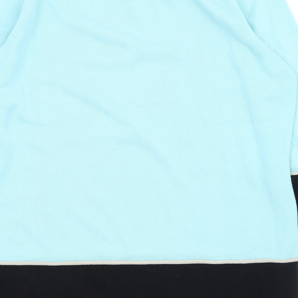 Christa Probst Womens Blue Round Neck Acrylic Pullover Jumper Size 14