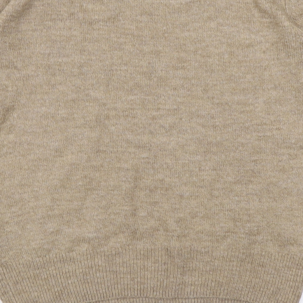 H&M Womens Brown Crew Neck Acrylic Pullover Jumper Size S