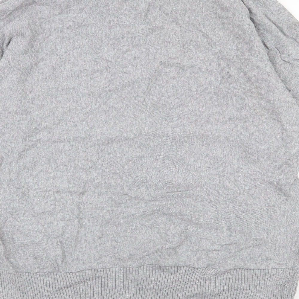 MARBLE Womens Grey Roll Neck 100% Cotton Pullover Jumper Size 10