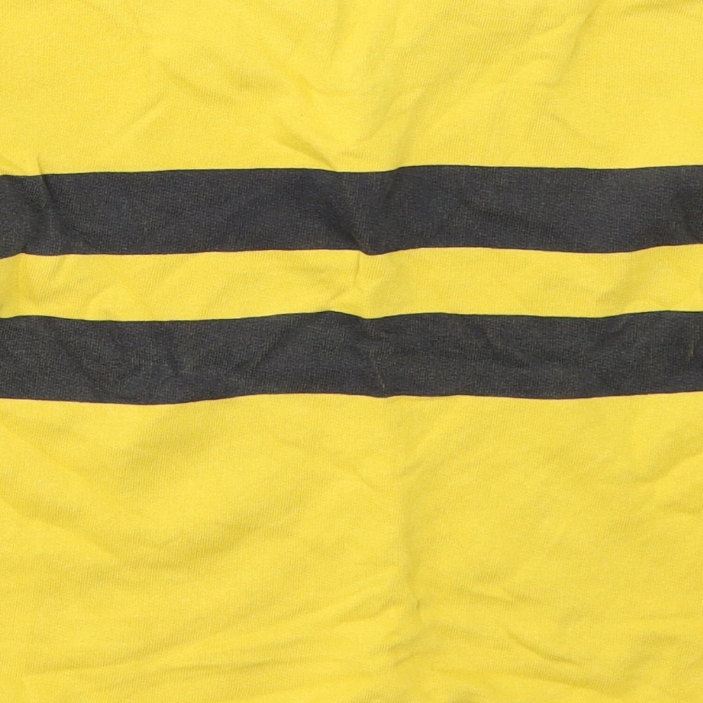 Leigh Tucker Boys Yellow Striped Cotton Pullover Sweatshirt Size 6-7 Years Pullover