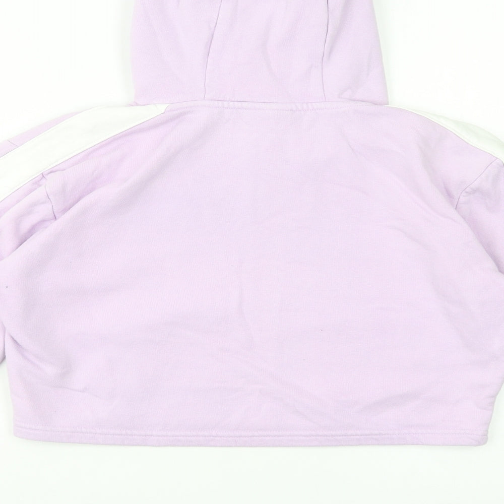 ellesse Womens Purple Cotton Pullover Hoodie Size 8 Pullover - Cropped