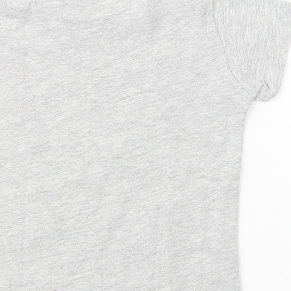 Matalan Grey Cotton Basic T-Shirt Size 12-18 Months Crew Neck Pullover - Diggers