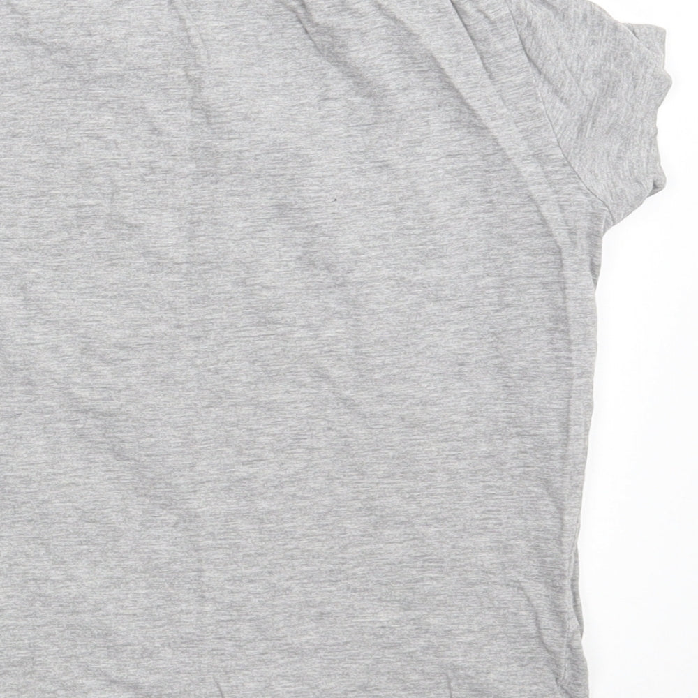 Pep&Co Girls Grey Cotton Basic T-Shirt Size 9-10 Years Crew Neck - Los Angeles