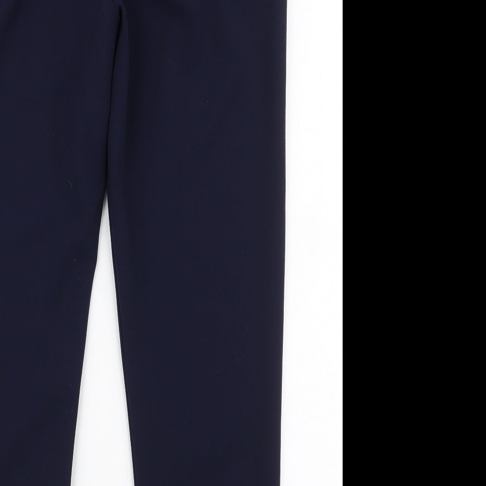Afibel Womens Blue Polyester Trousers Size 14 L25 in Regular