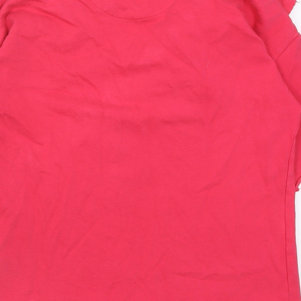 Marks & Spencer Girls Pink Cotton Pullover Sweatshirt Size 11-12 Years Pullover