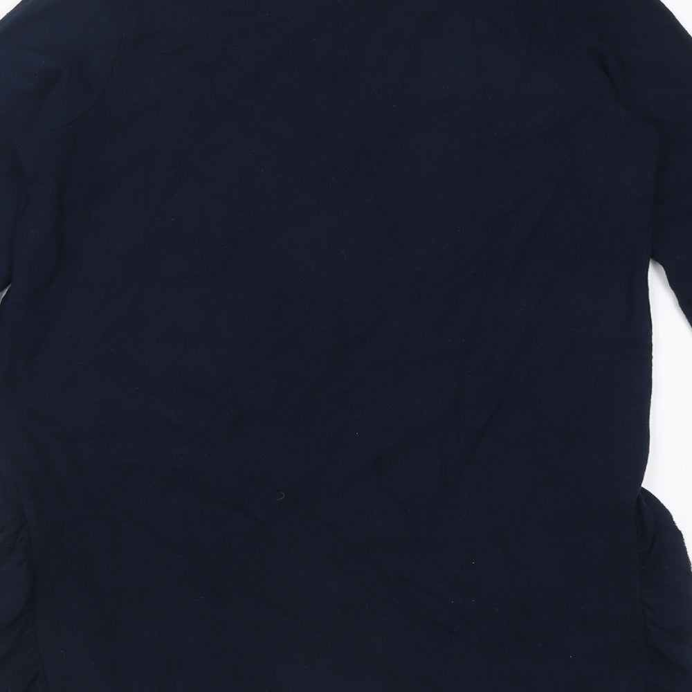 NEXT Womens Blue Crew Neck Polyacrylate Fibre Pullover Jumper Size 8