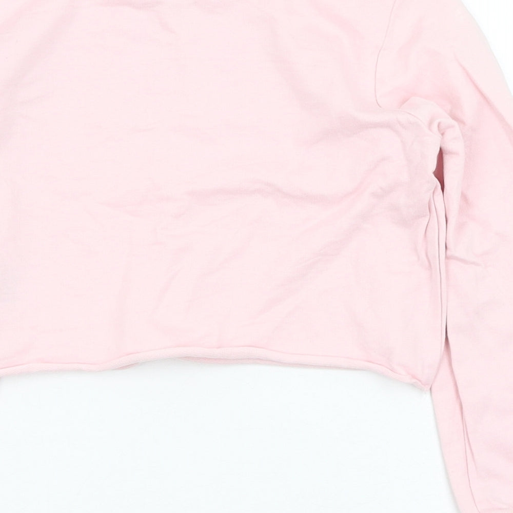 Pep&co Girls Pink Cotton Pullover Sweatshirt Size 5-6 Years Pullover - Fab