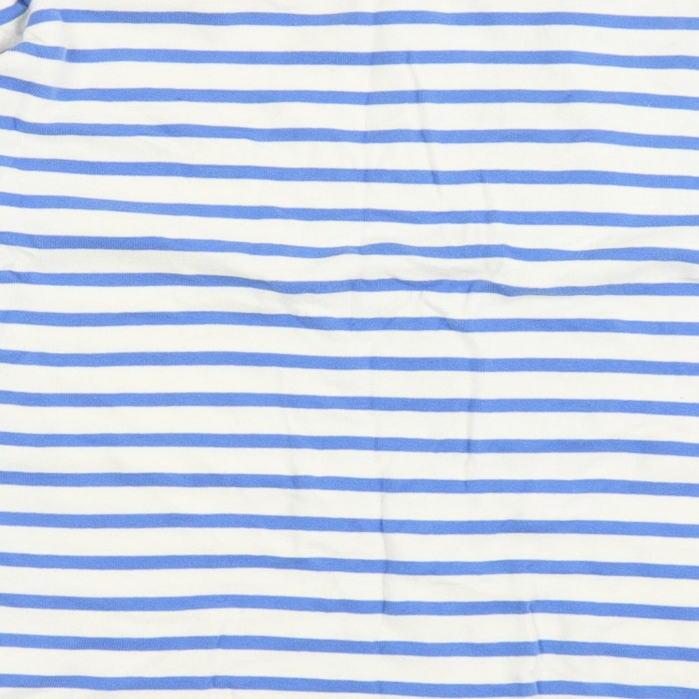 NEXT Girls White Striped 100% Cotton Pullover Sweatshirt Size 10 Years Pullover - Lovely