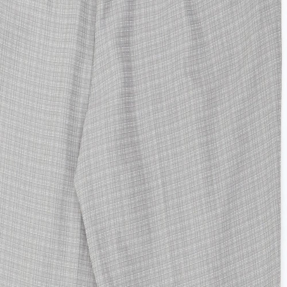 Classics Womens Grey Polyester Carrot Trousers Size 14 L26.5 in Regular