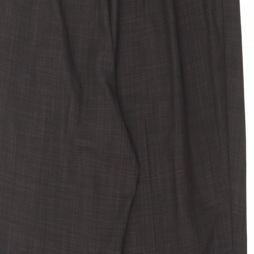 Classics Womens Brown Polyester Carrot Trousers Size 14 L26 in Regular