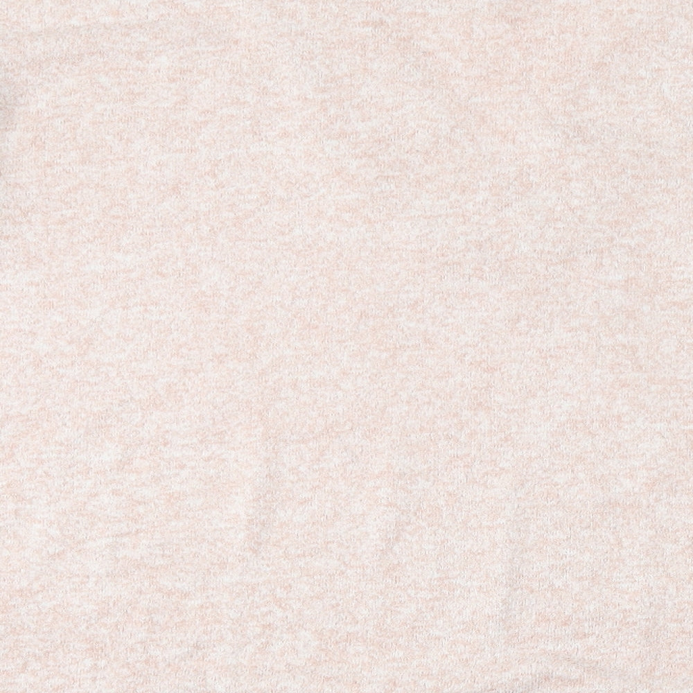 H&M Womens Pink V-Neck Viscose Pullover Jumper Size M