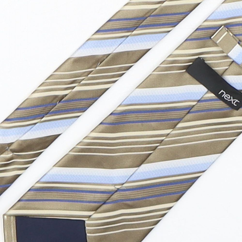 Next Mens Multicoloured Striped Polyester Pointed Tie One Size