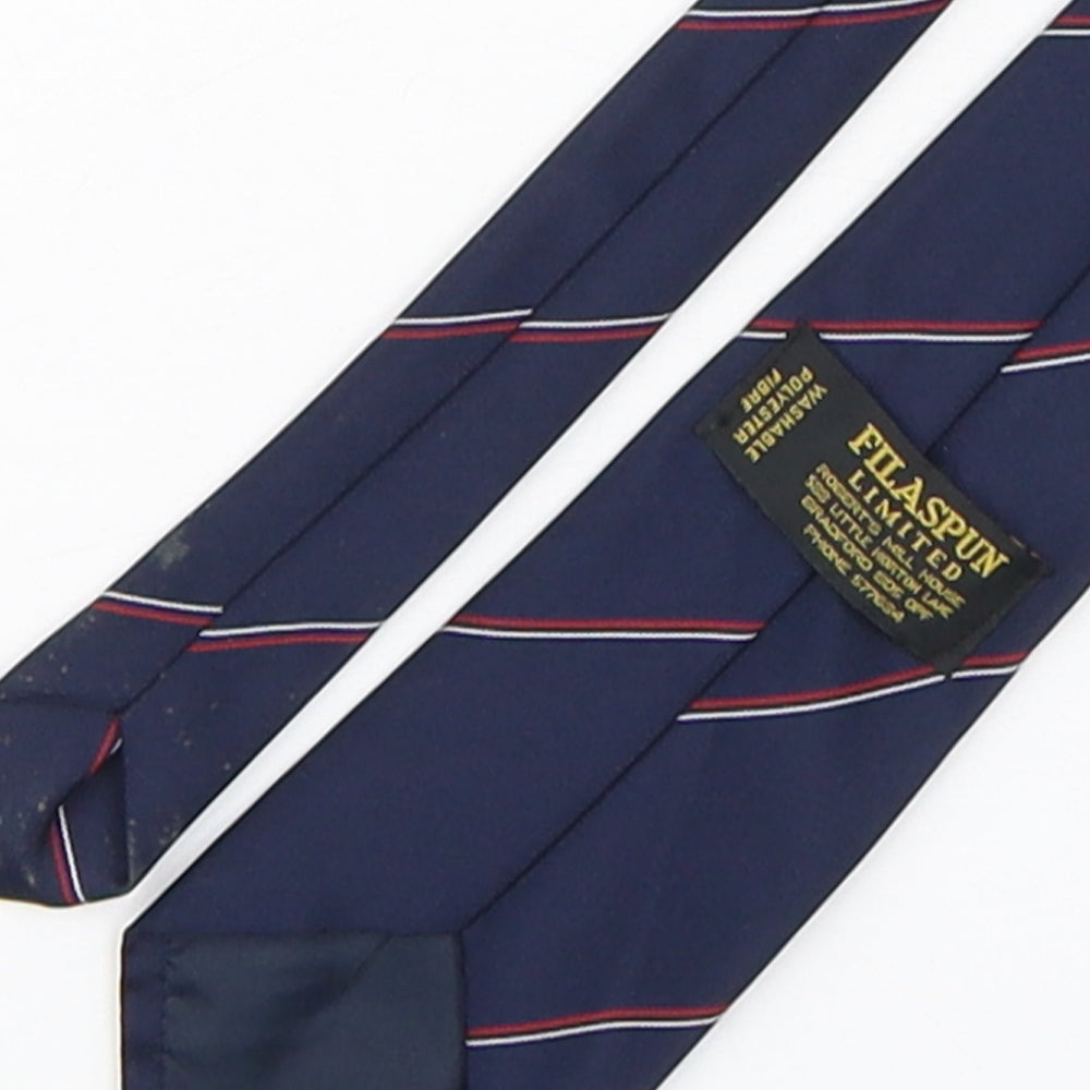 Filaspun Mens Multicoloured Striped Polyester Pointed Tie One Size - 1999