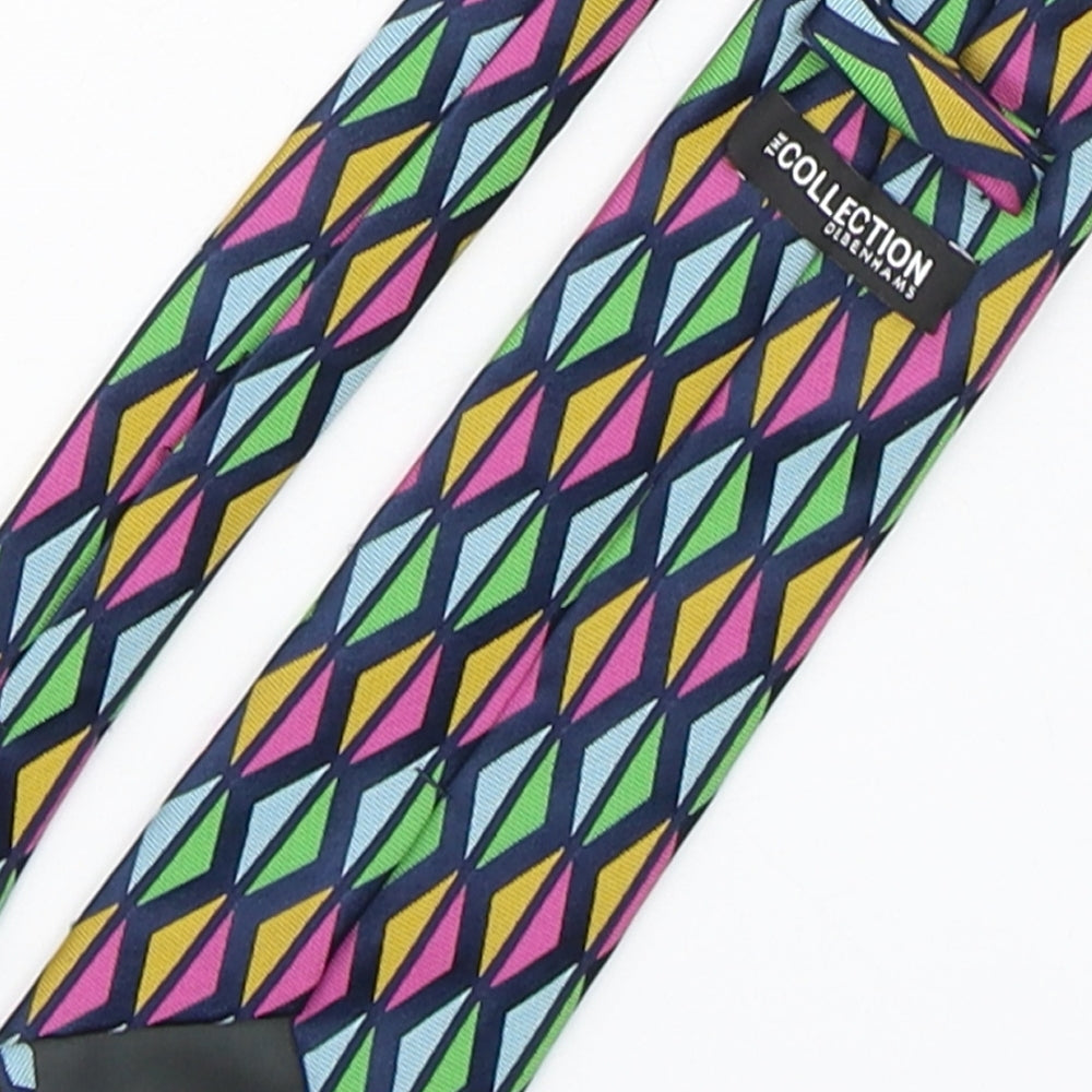 Debenhams Mens Multicoloured Geometric Polyester Pointed Tie One Size