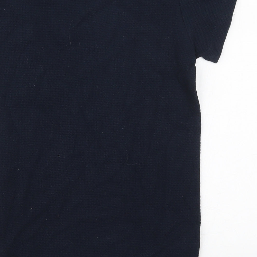 NEXT Boys Blue Cotton Basic T-Shirt Size 8 Years Crew Neck Pullover