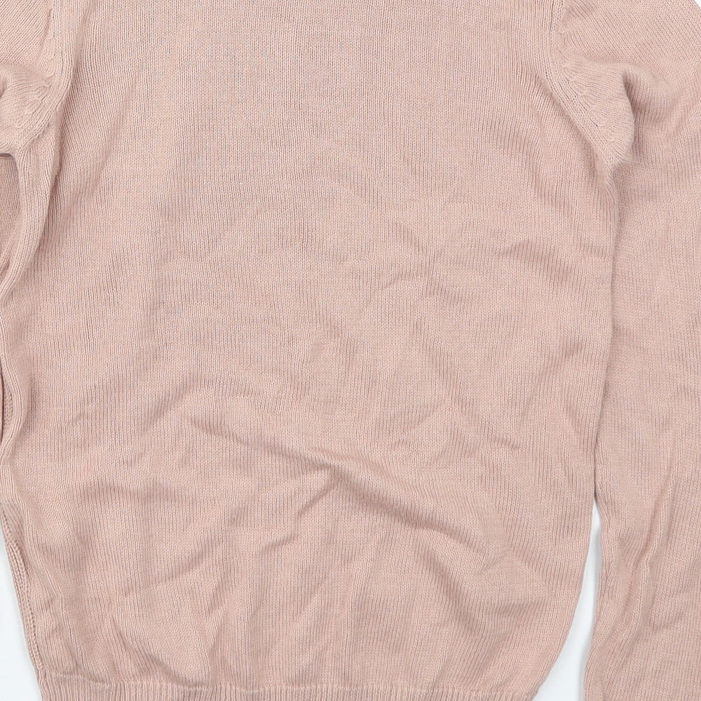 VERO MODA Womens Pink Crew Neck Acrylic Pullover Jumper Size XS