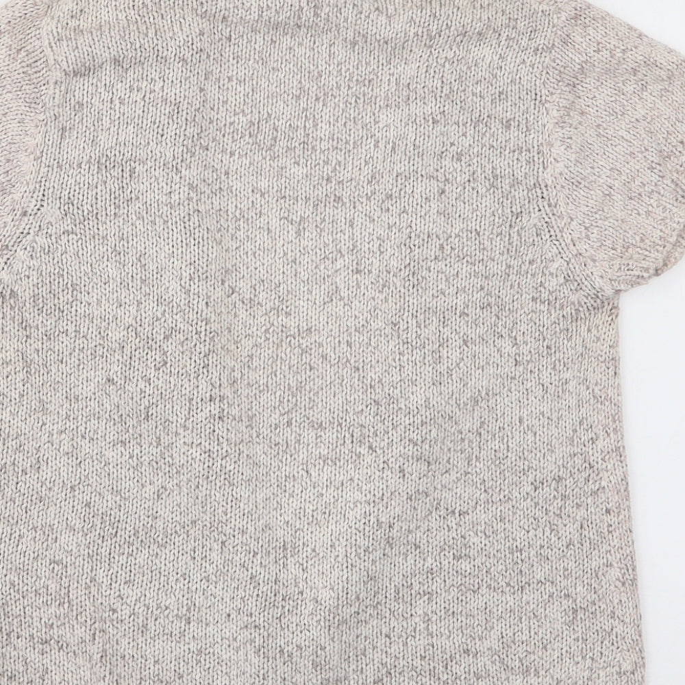Witchery Womens Beige V-Neck Acrylic Cardigan Jumper Size M