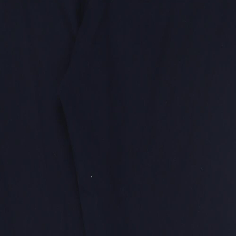 M&Co Womens Blue Polyester Trousers Size 18 L29 in Regular Hook & Eye
