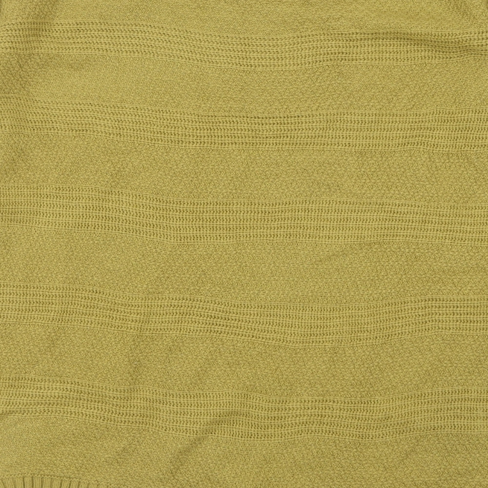 EWM Womens Green Crew Neck Acrylic Pullover Jumper Size 18