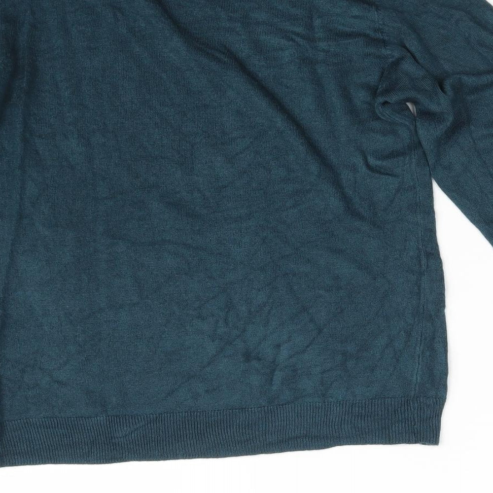 INTUITION Womens Blue Round Neck Acrylic Pullover Jumper Size 12 - Size 12-14