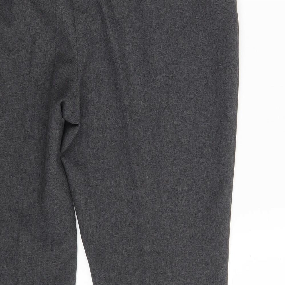Atmosphere Womens Grey Polyester Chino Trousers Size 16 L26 in Regular Zip