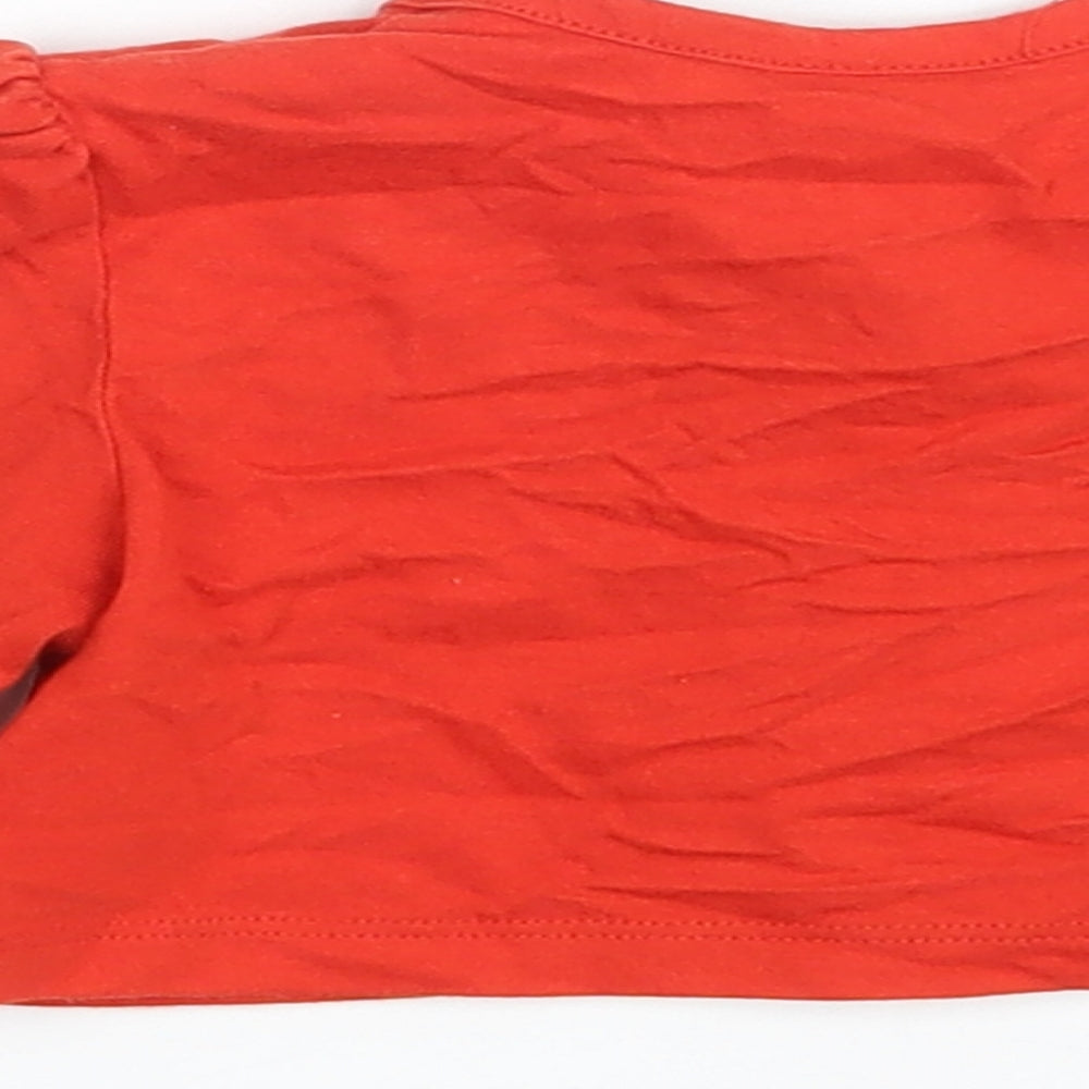 Matalan Girls Red 100% Cotton Cardigan Jumper One Size Button