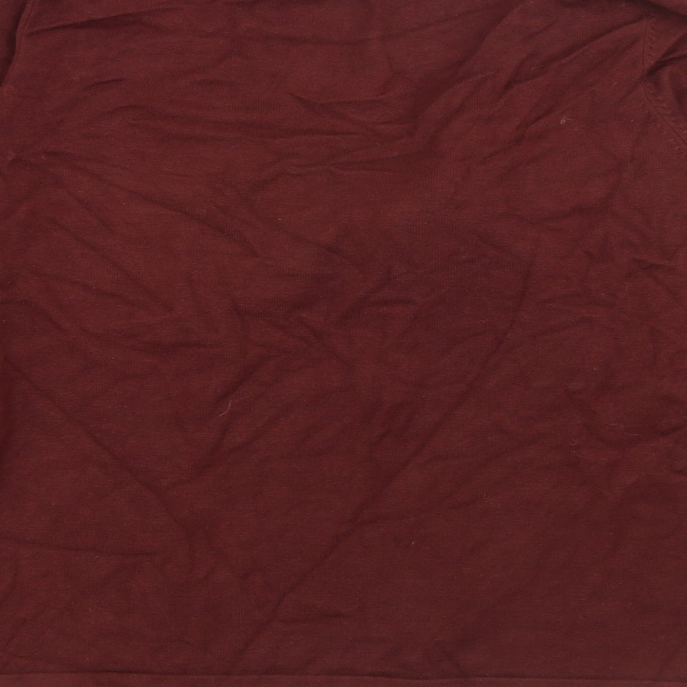 Shu Shu Womens Brown Scoop Neck Rayon Pullover Jumper Size XL