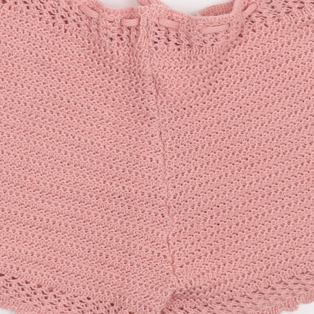 SHEIN Womens Pink 100% Acrylic Paperbag Shorts Size S L11.5 in Regular Drawstring
