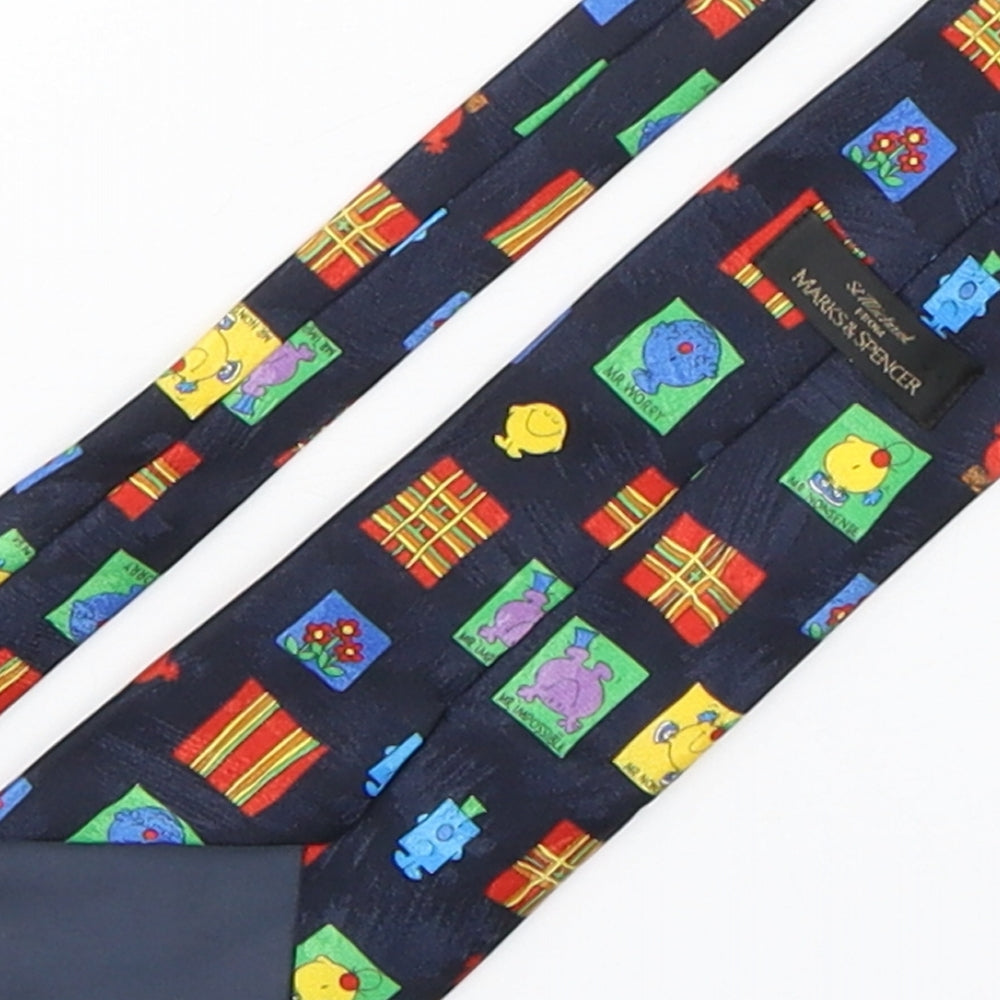 Marks & Spencer Mens Multicoloured Geometric Polyester Pointed Tie One Size