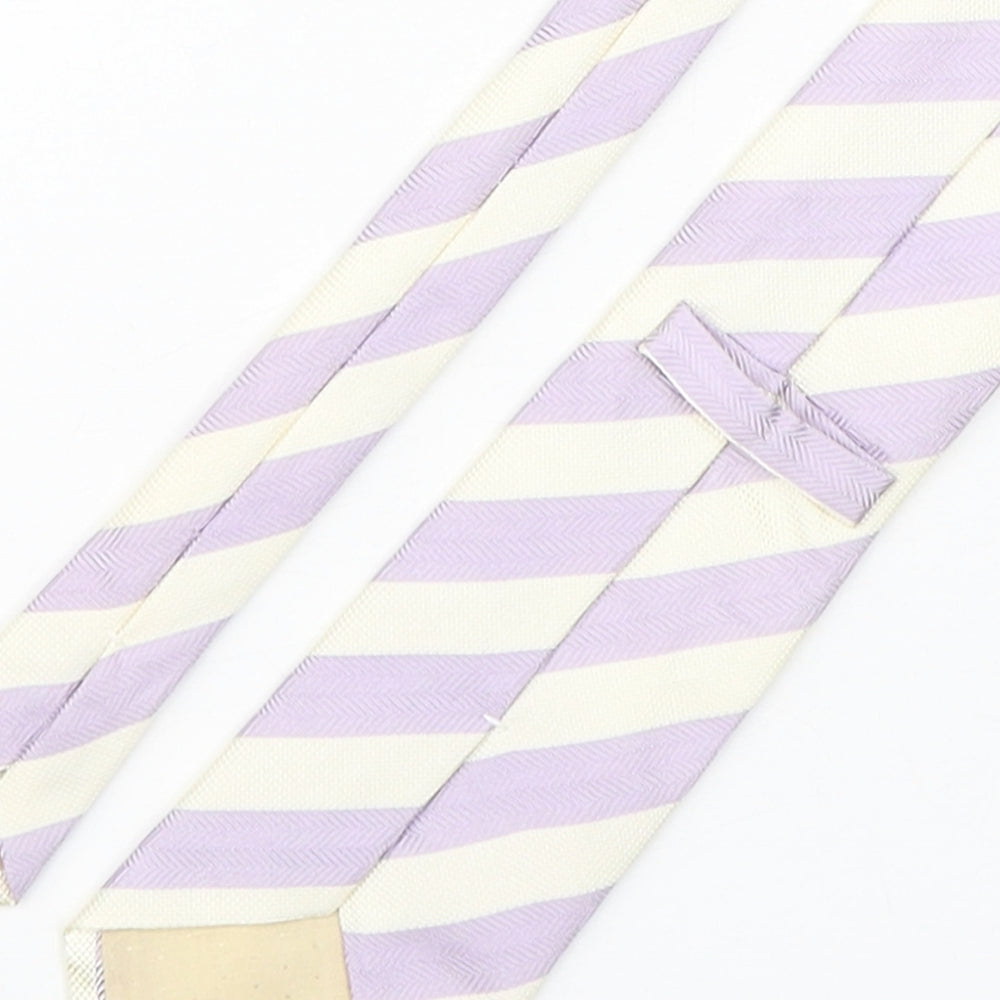 Marks & Spencer Mens Multicoloured Striped Silk Pointed Tie One Size