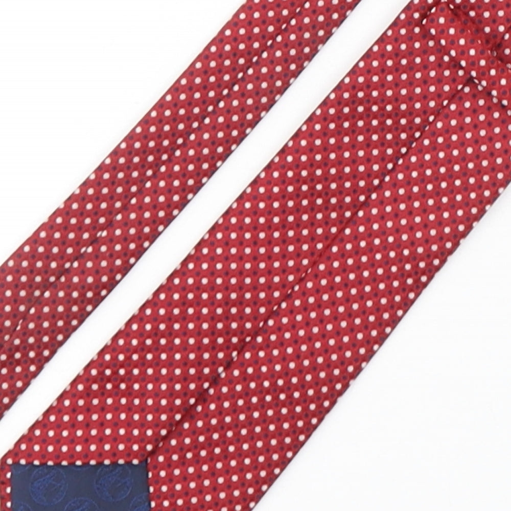 Marks & Spencer Mens Pink Polka Dot Polyester Pointed Tie One Size