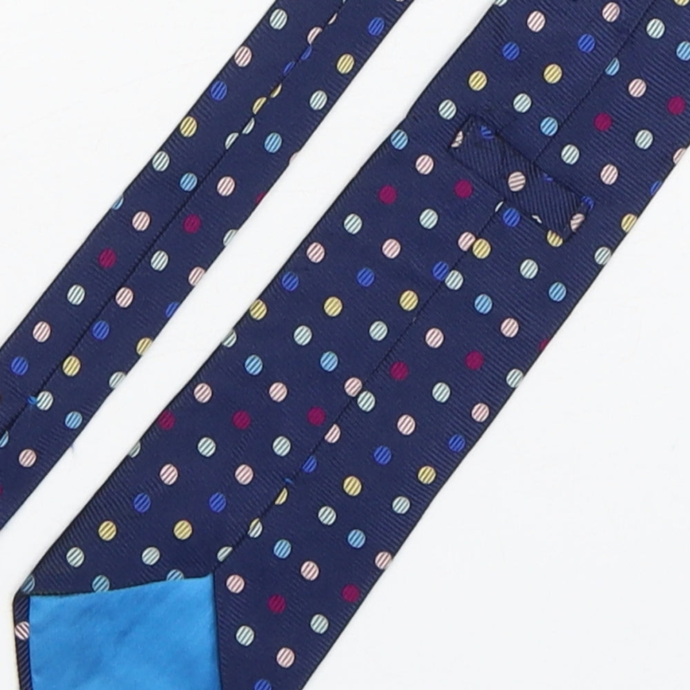 Marks & Spencer Mens Multicoloured Polka Dot Silk Pointed Tie One Size