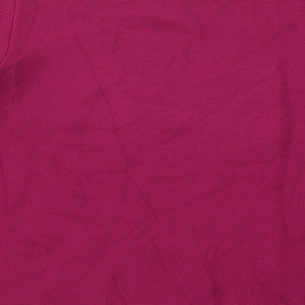 Rabe Womens Pink Crew Neck Geometric Cotton Pullover Jumper Size 10