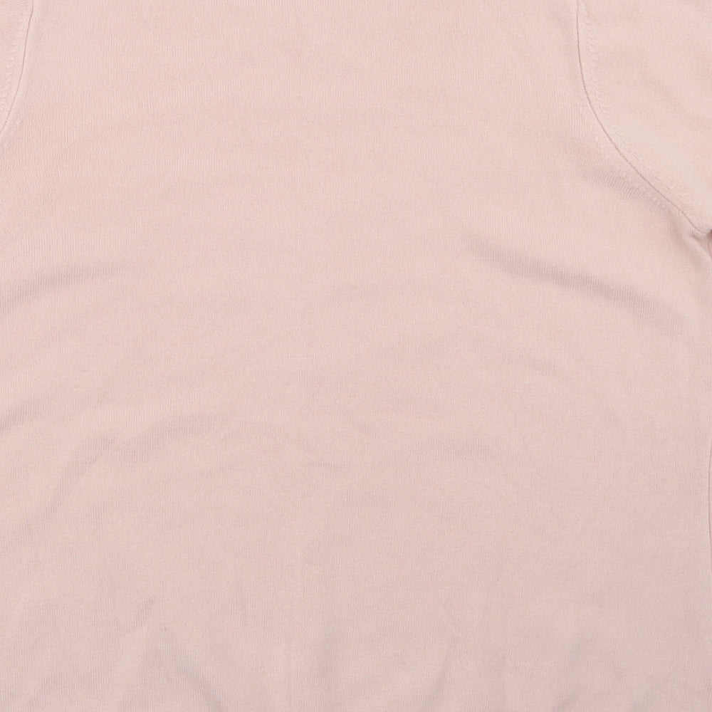 Marks & Spencer Womens Pink Crew Neck Acrylic Pullover Jumper Size 16