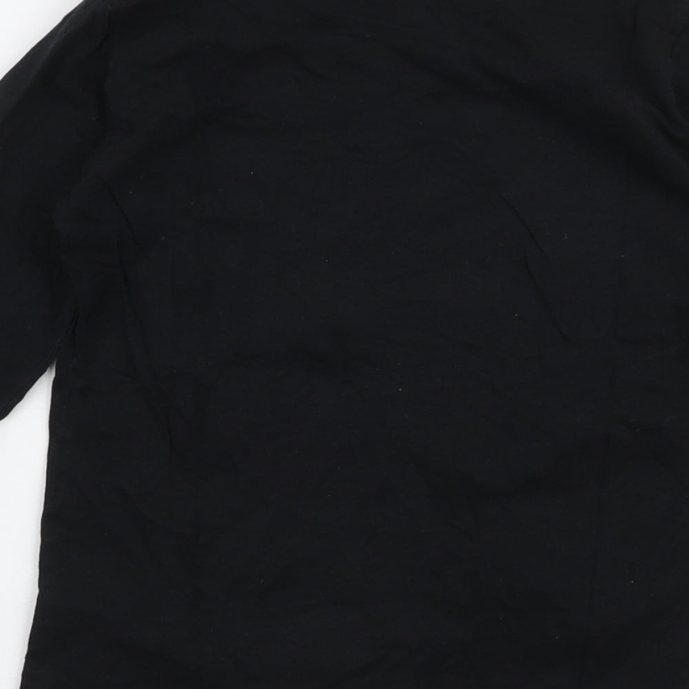 Dunnes Stores Boys Black 100% Cotton Jersey T-Shirt Size 6-7 Years Round Neck Pullover - Skate park