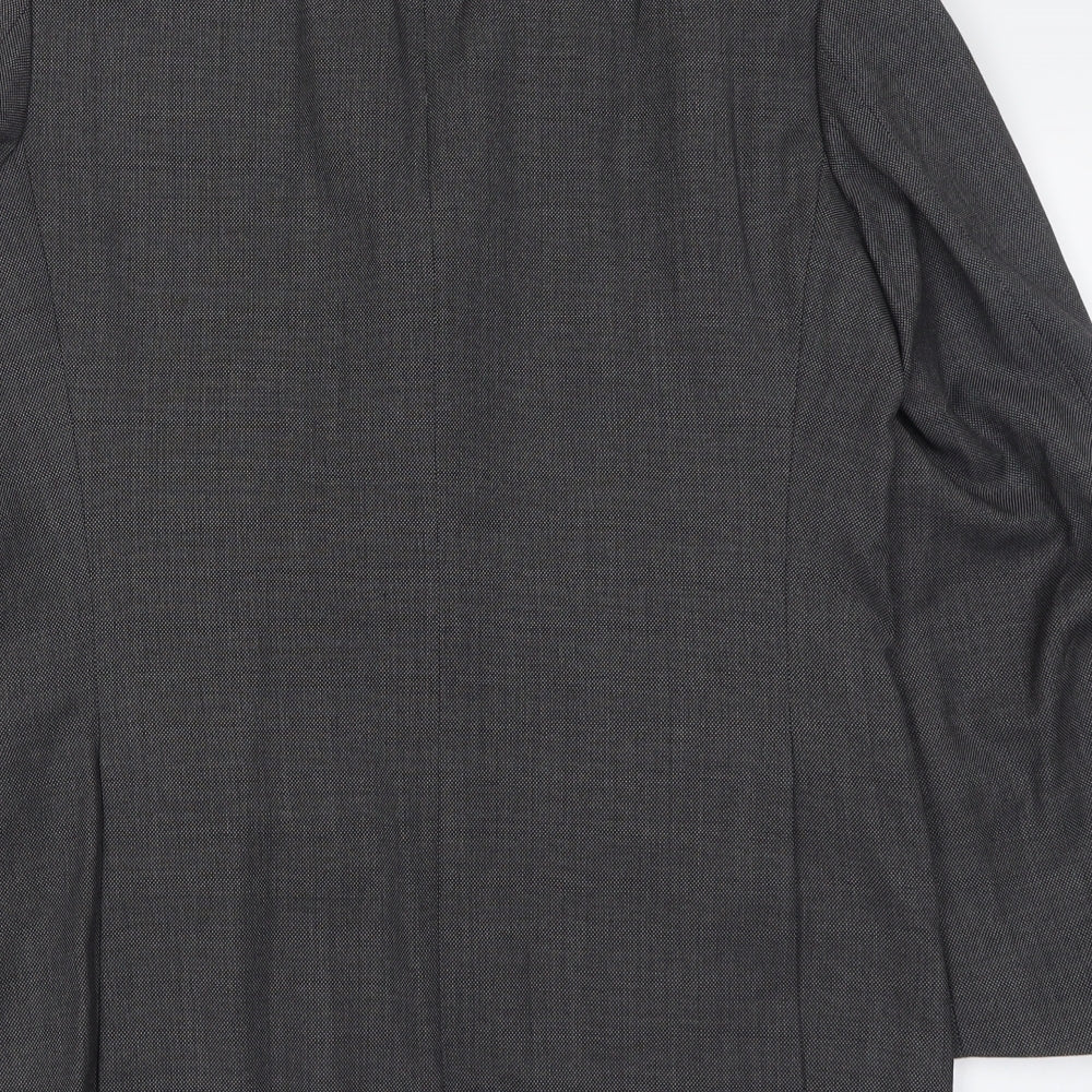 Roderick Charles Mens Grey Wool Jacket Suit Jacket Size 38