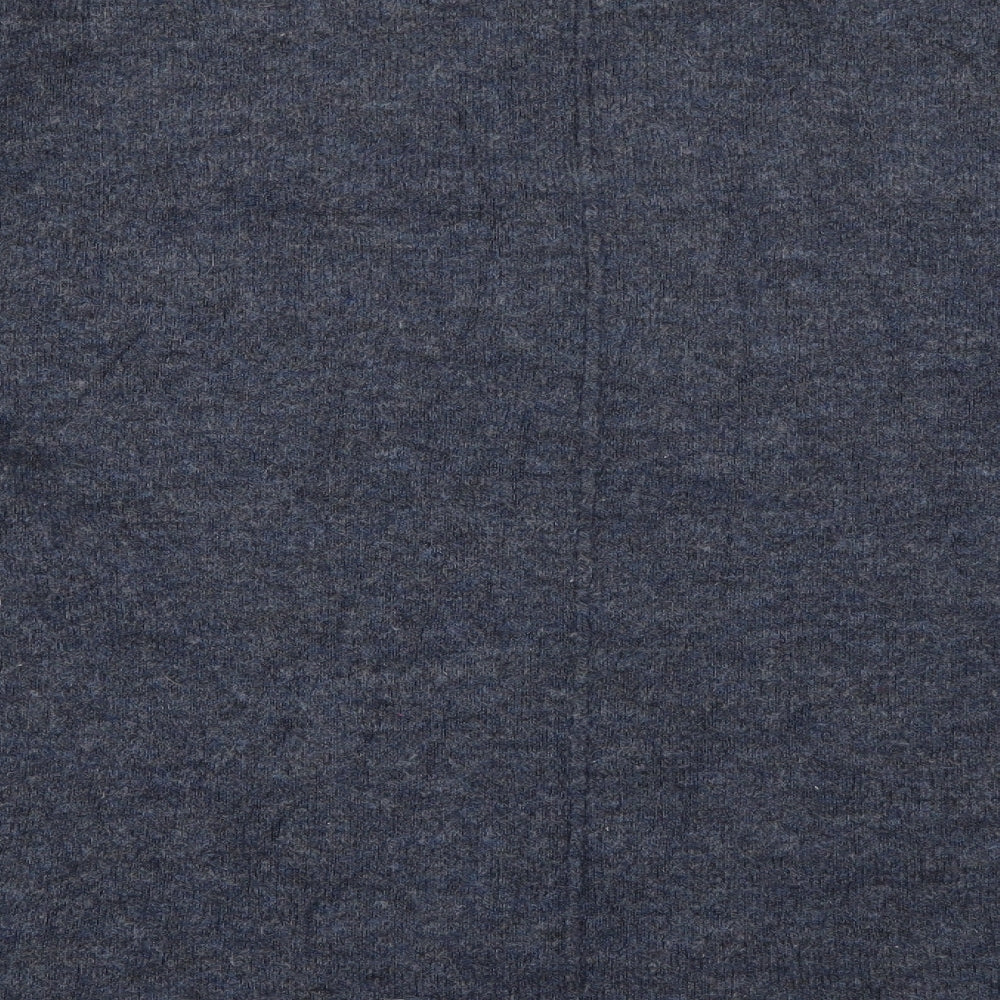 H&M Womens Blue V-Neck Acrylic Pullover Jumper Size S