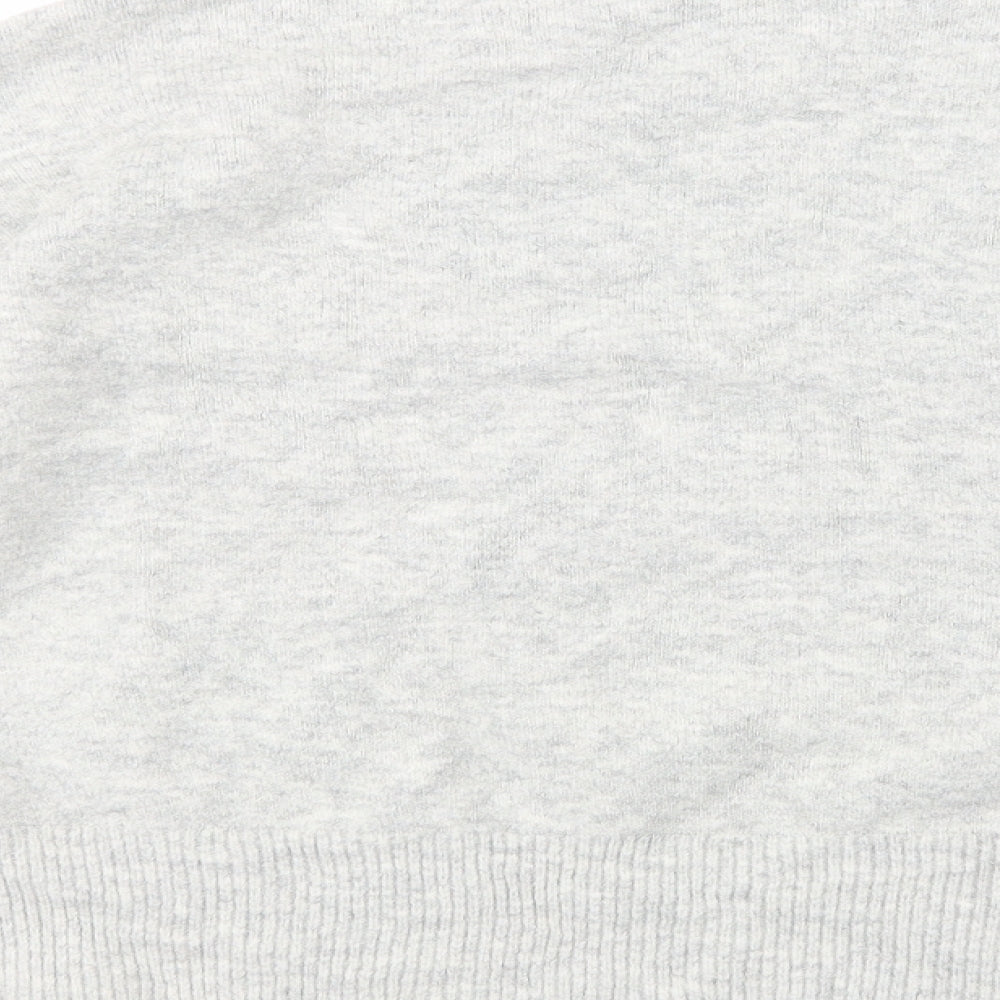 H&N Womens Grey High Neck Acrylic Pullover Jumper Size M