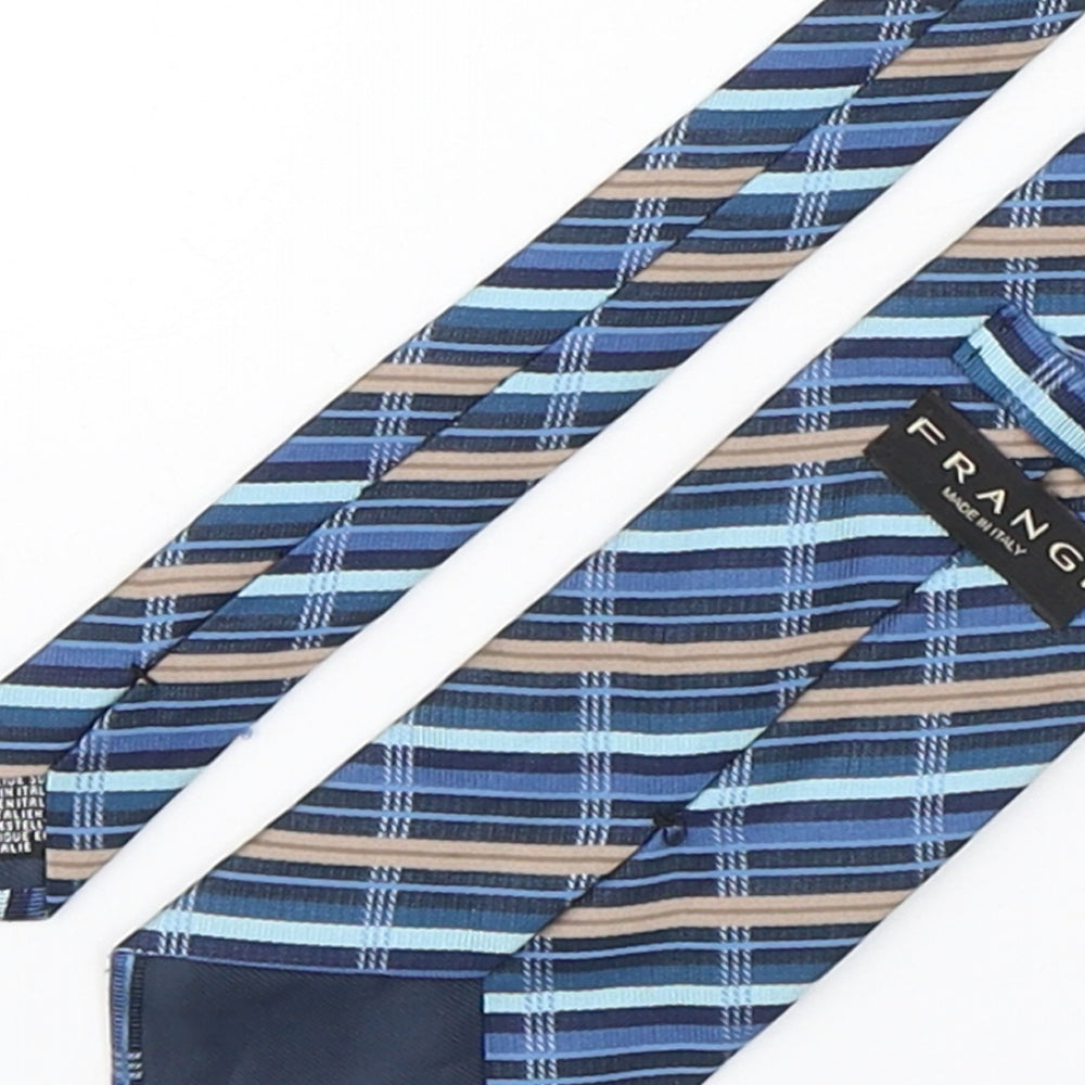 Frangi Mens Multicoloured Striped Silk Pointed Tie One Size
