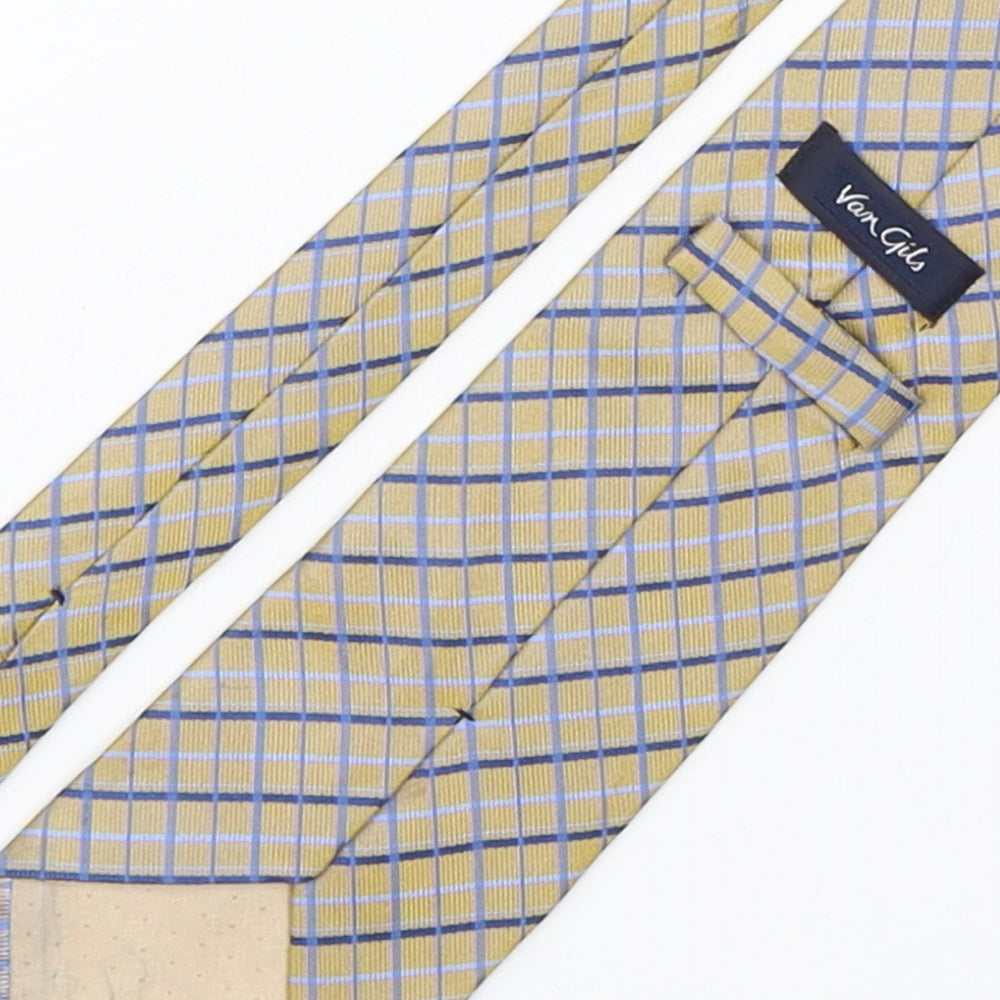 Van Girls Mens Multicoloured Plaids & Checks Silk Pointed Tie One Size