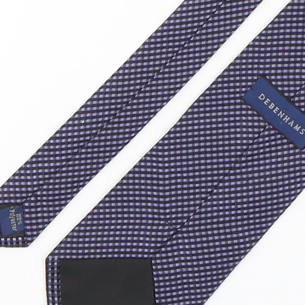 Debenhams Mens Multicoloured Plaids & Checks Polyester Pointed Tie One Size