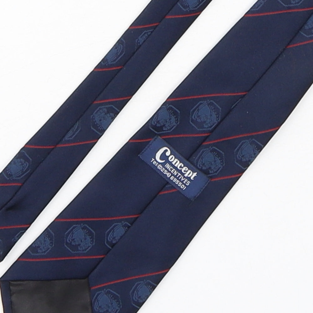 Concept Mens Multicoloured Striped Polyester Pointed Tie One Size