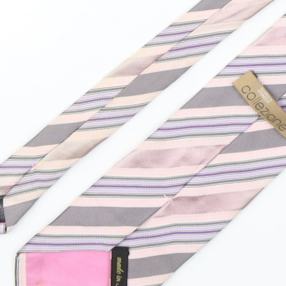 Marks & Spencer Mens Multicoloured Striped Silk Pointed Tie One Size