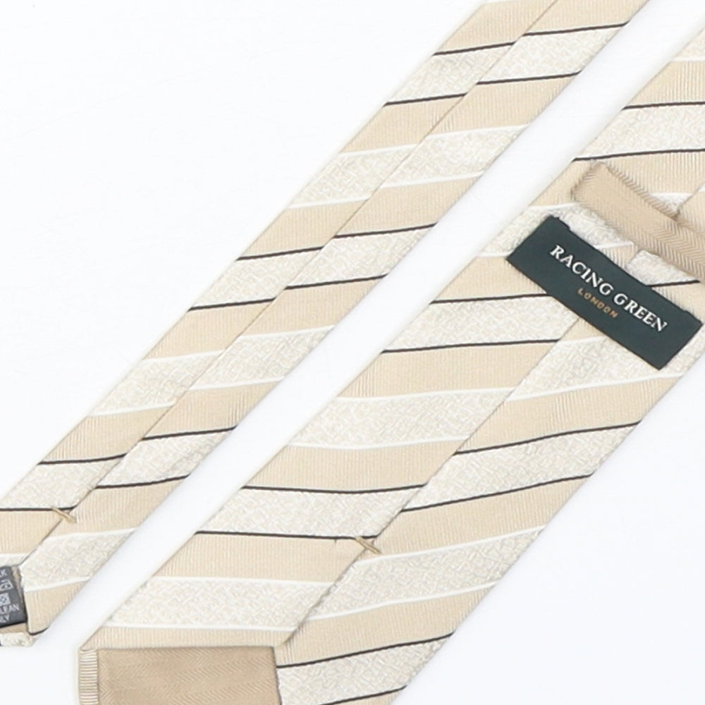 Racing Green Mens Multicoloured Striped Silk Pointed Tie One Size