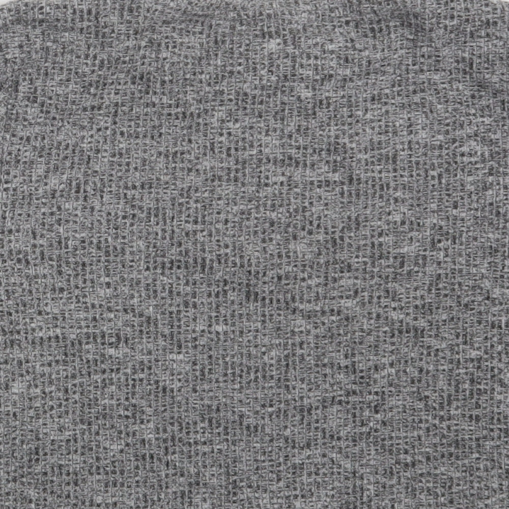 New Look Girls Grey Polyester Cropped Blouse Size 12-13 Years Round Neck