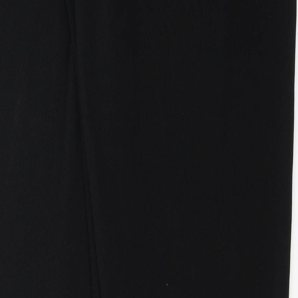 Mia Moda Womens Black Polyester Trousers Size 10 L31 in Regular