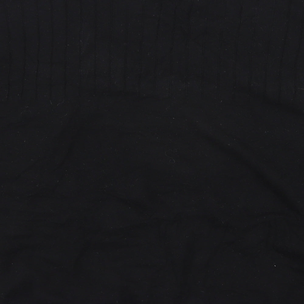 Great Plains Womens Black V-Neck Polyester Cardigan Jumper Size M
