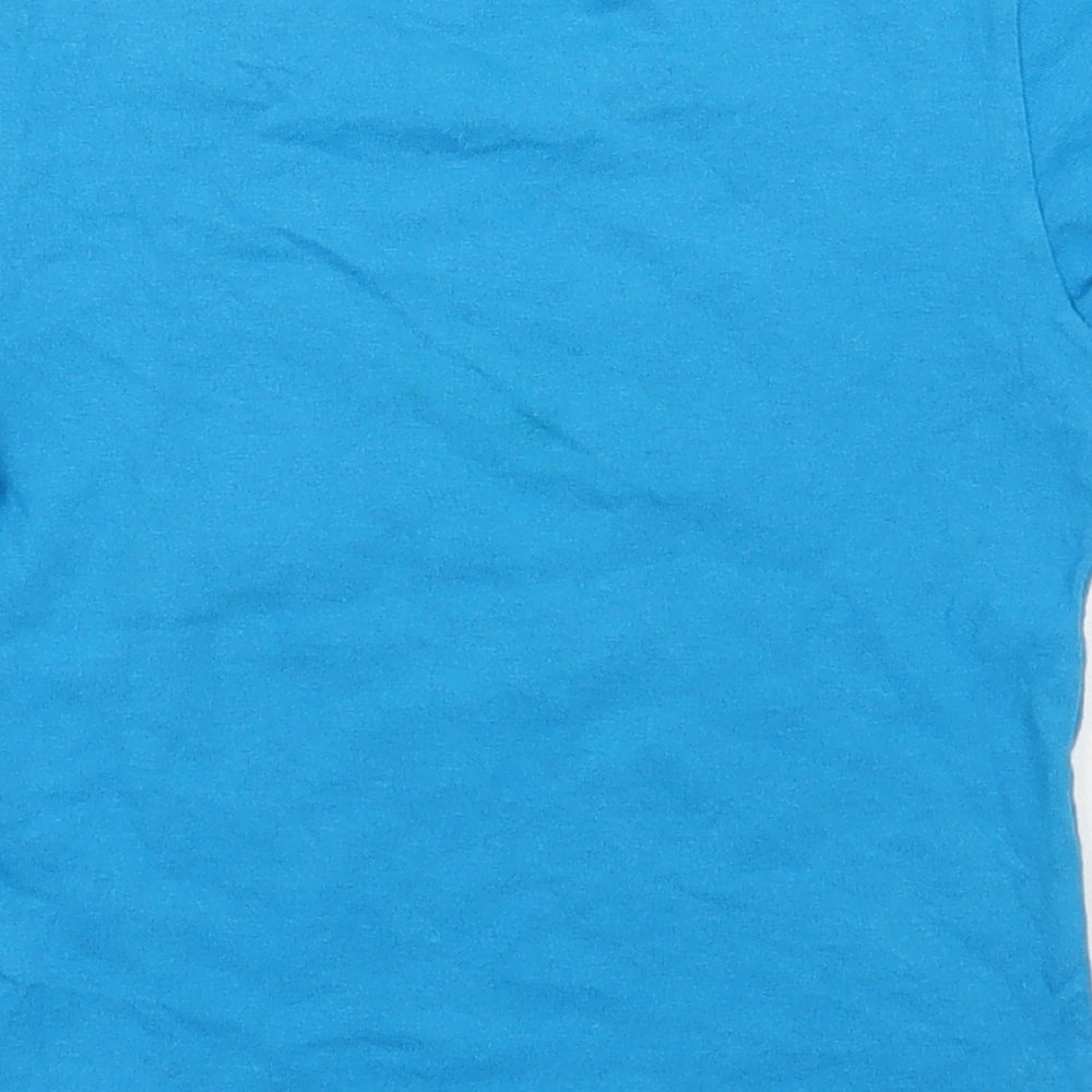 Sun Island Boys Blue 100% Cotton Basic T-Shirt Size 2 Years Round Neck Pullover - Jamaica