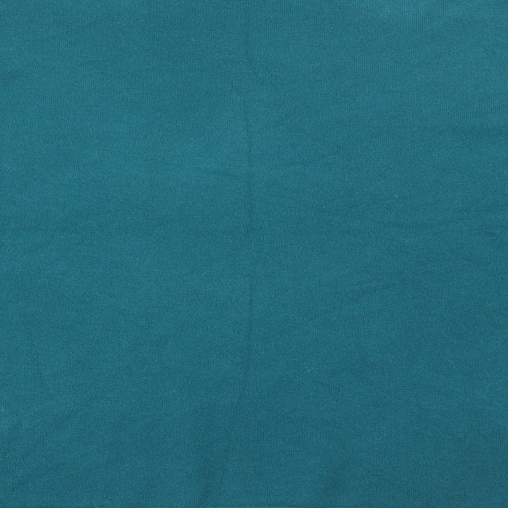 M & V Womens Blue Scoop Neck Polyamide Pullover Jumper Size S