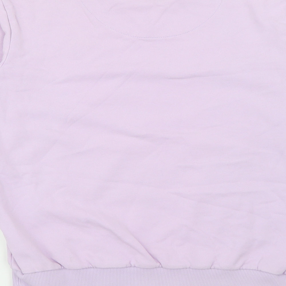 Dad's Cap Womens Purple Cotton Pullover Sweatshirt Size 2XS